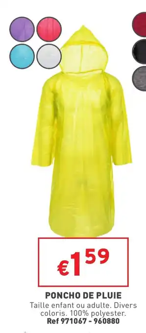 Trafic Poncho de pluie offre