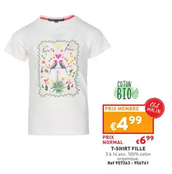 Trafic T-shirt fille offre