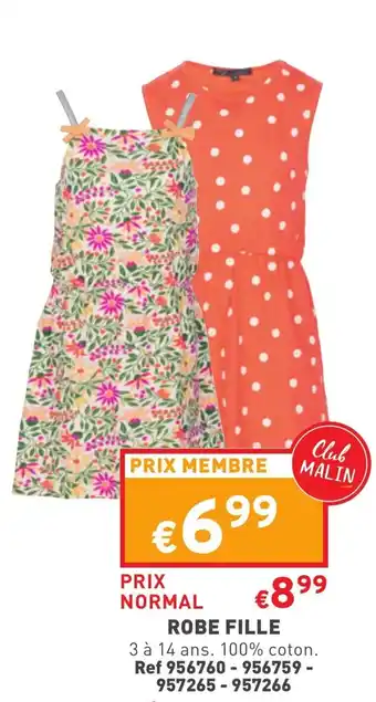 Trafic Robe fille offre