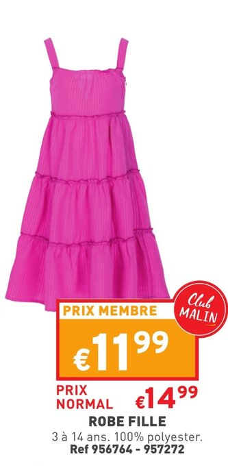 Trafic Robe fille offre