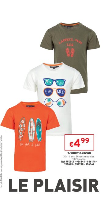 Trafic T-shirt garcon offre