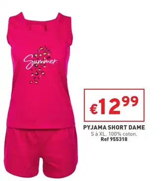 Trafic Pyjama short dame offre