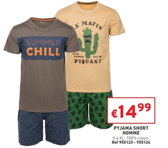 Trafic Pyjama short homme offre