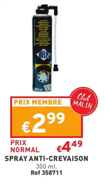 Trafic Spray anti-crevaison offre