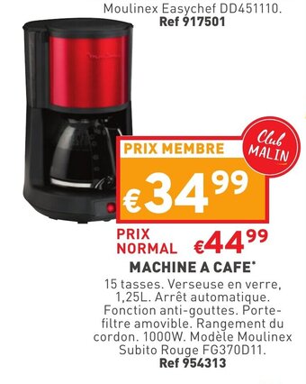Trafic Machine a cafe offre