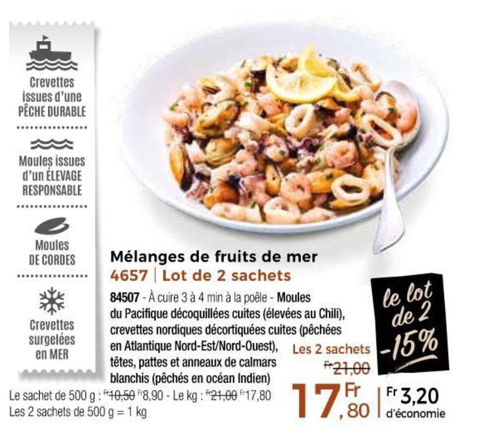 Promo Mélanges de fruits de mer chez Thiriet