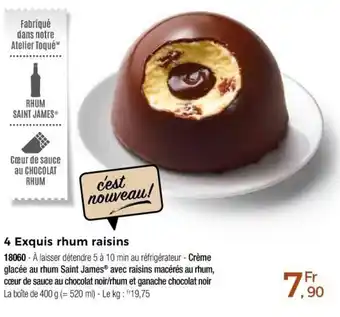 Thiriet 4 exquis rhum raisins offre