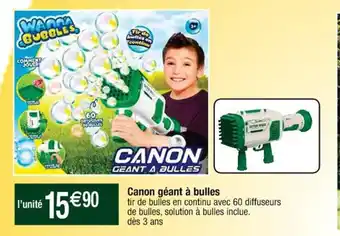 Cora x Carrefour Canon géant à bulles offre
