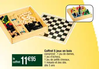 Cora x Carrefour Coffret 5 jeux en bois offre