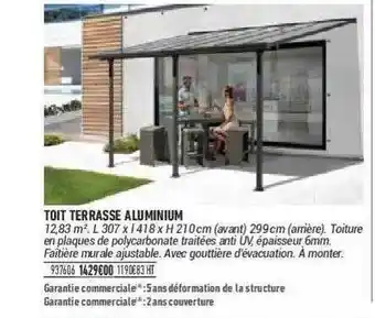 Bricorama Toit Terrasse Aluminium offre