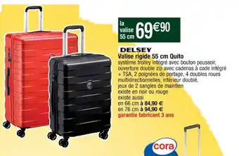 Cora x Carrefour Delsey Valise Rigide 55cm Quito offre