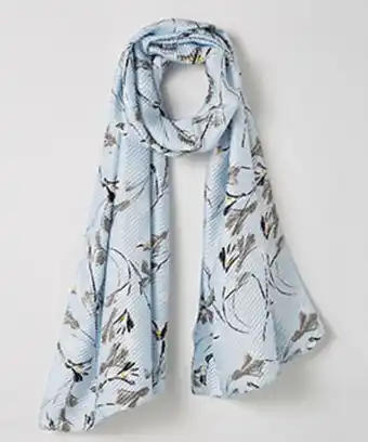 Foulard plissé imprimé fleuri