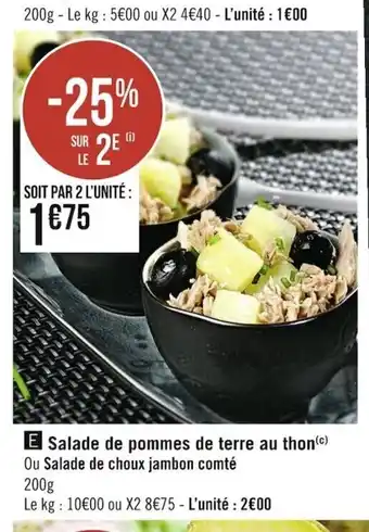 Casino Supermarchés Salade de Pommes de Terre Au Thon offre