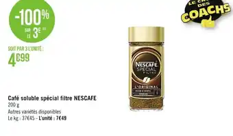 Casino Supermarchés Nescafe Café Spécial Filtre offre