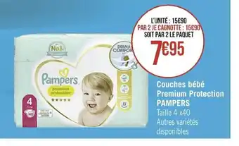 Casino Supermarchés Pampers Couches Bébé Premium Protection offre