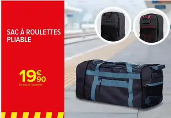 Carrefour Market Sac à Roulettes Pliable offre
