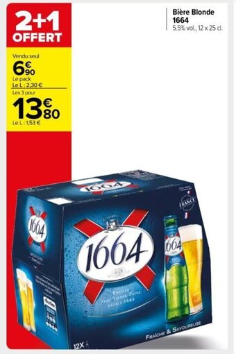 Carrefour Market 1664 Bière Blonde offre