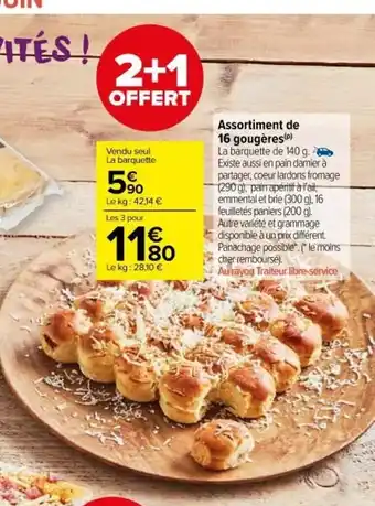 Carrefour Market Assortiment de 16 Gougères offre