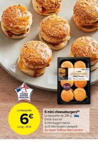 6 Mini Cheeseburgers