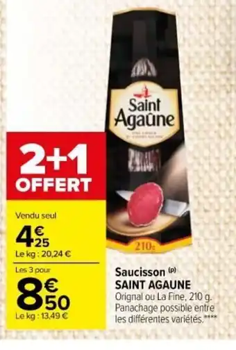 Carrefour Market Saucisson Saint Agaune offre