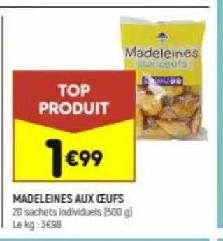 Leader Price Madeleines Aux Oeufs offre