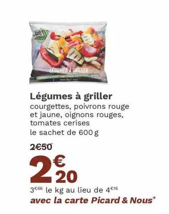 Picard Légumes à Griller offre