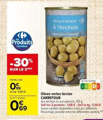 Carrefour Market Olives Vertes Farcies Carrefour offre