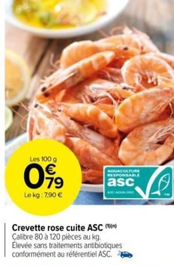 Carrefour Market Crevette Rose Cuite ASC offre