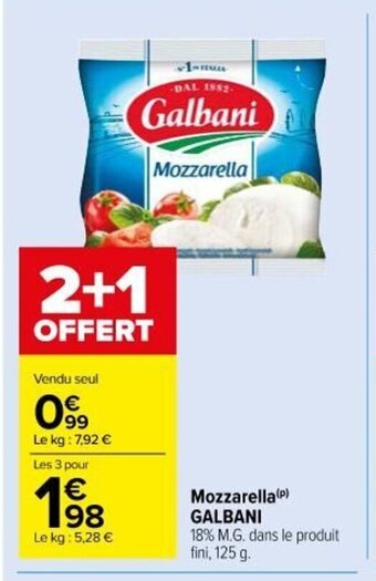 Carrefour Market Mozzarella Galbani offre