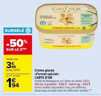 Carrefour Market Carte d'Or Crème Glacée Format Spécial offre