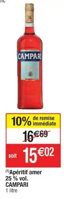 Cora x Carrefour Apéritif amer 25% vol. Campari offre