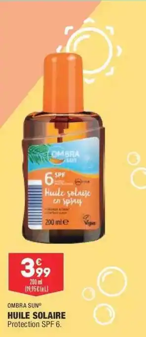 ALDI Huile Solaire Ombra Sun offre
