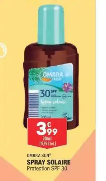 ALDI Spray Solaire Ombra Sun offre