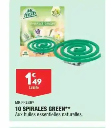 ALDI 10 Spirales Green Mr. Fresh offre