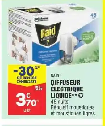 ALDI Diffuseur électrique Liquide Raid offre