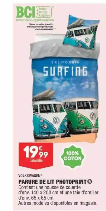 ALDI Parure De Lit Photoprint Volkswagen offre