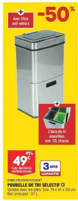 ALDI Poubelle De Tri Sélectif Home Création Living offre
