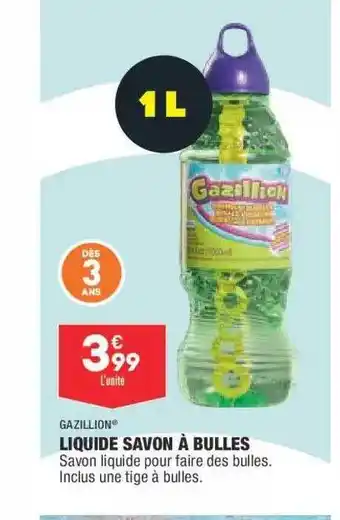 ALDI Liquide Savon à Bulles Gazillion offre