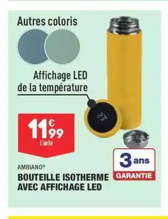 ALDI Bouteille Isotherme Avec Affichage Led Ambiano offre