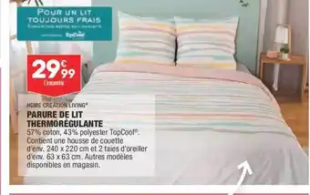 ALDI Parure De Lit Thermorégulante Home Création Living offre
