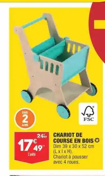 ALDI Chariot De Course En Bois offre