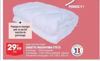 ALDI Couette Microfibre été Home Création Living offre