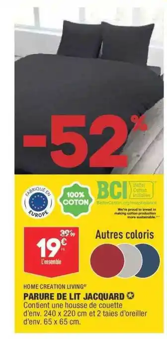 ALDI Parure De Lit Jacquard Home Création Living offre