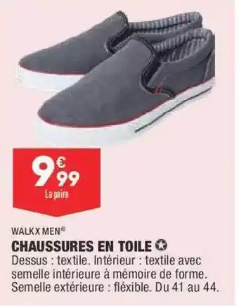 ALDI Chaussures En Toile Walkx Men offre