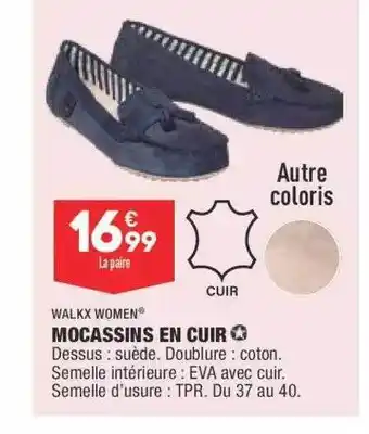 ALDI Mocassins En Cuir Walkx Women offre