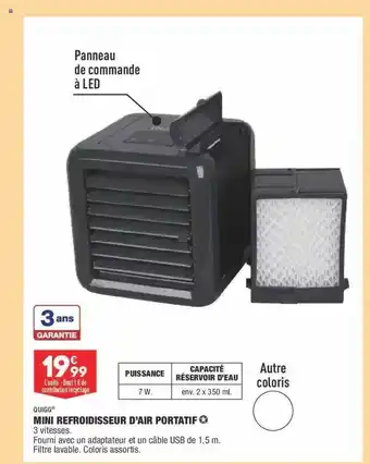 ALDI Mini Refroidisseur D'air Portatif Quigg offre