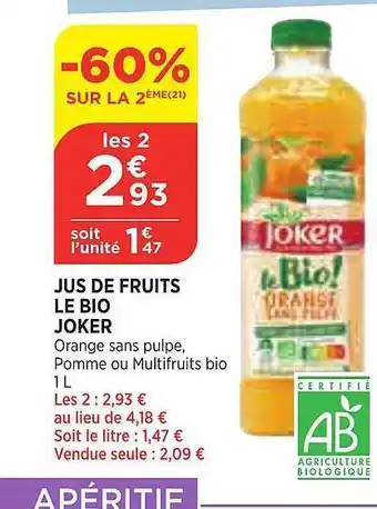 Jus De Fruits Le Bio Joker