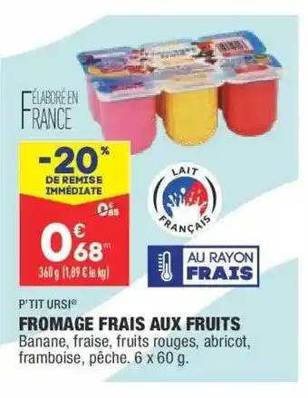 ALDI Fromage Frais Aux Fruits P'tit Ursi offre