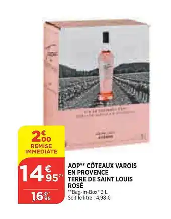 Aop CÎteaux Varois En Provence Terre De Saint Louis Rosé