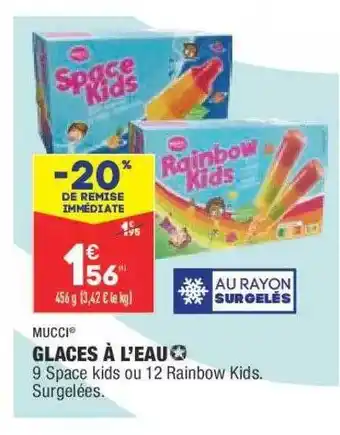 ALDI Glaces à L'eau Mucci offre